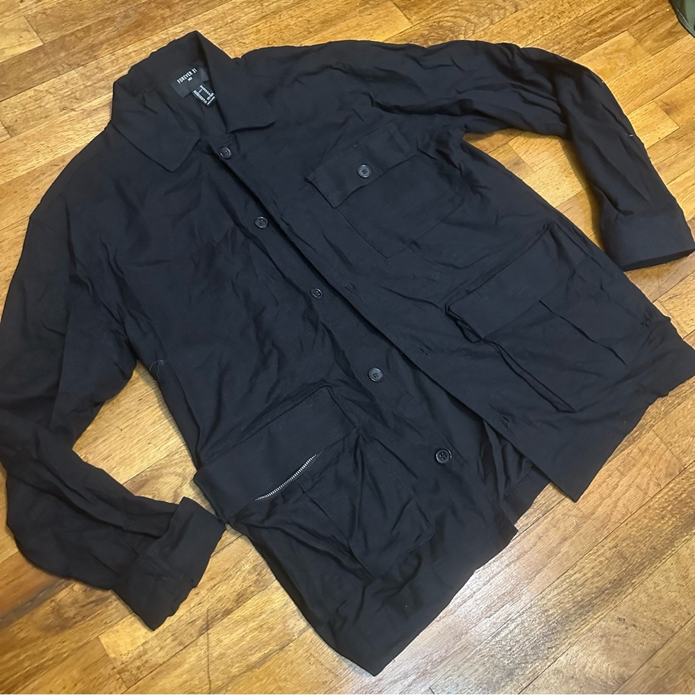 Forever 21 Men's black Shirt Jacket medium